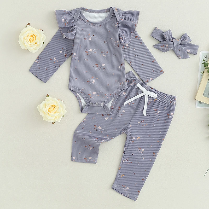 

Детский комбинезон с длинным рукавом, с цветочным принтом