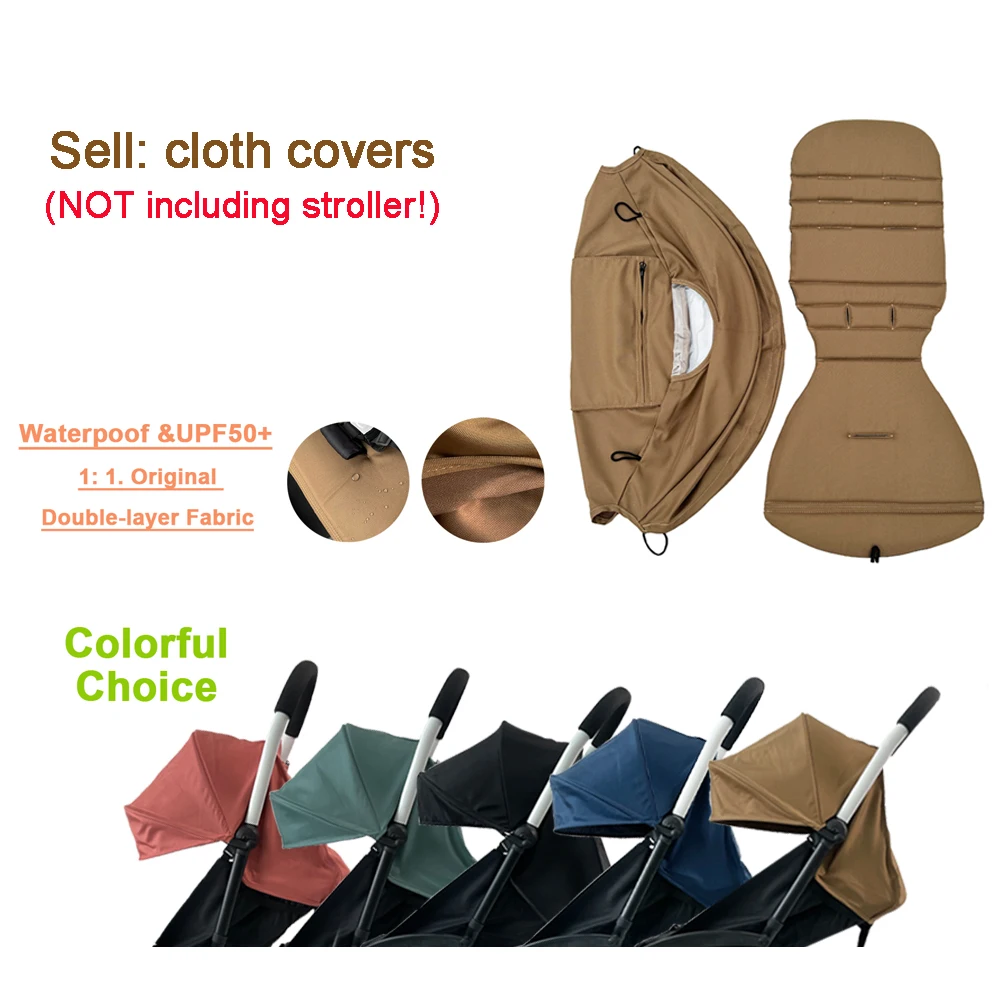 Stroller accessories Replacement Colth Set For YOYO ,YOYO+ ,YOYO2 Stroller , Waterproof Double Lay 1:1 Original toffee Fabric