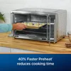 Air fryer oven, countertop toaster, large enough for 2 pizzas, stainless steel French doors, extra large mini oven 4