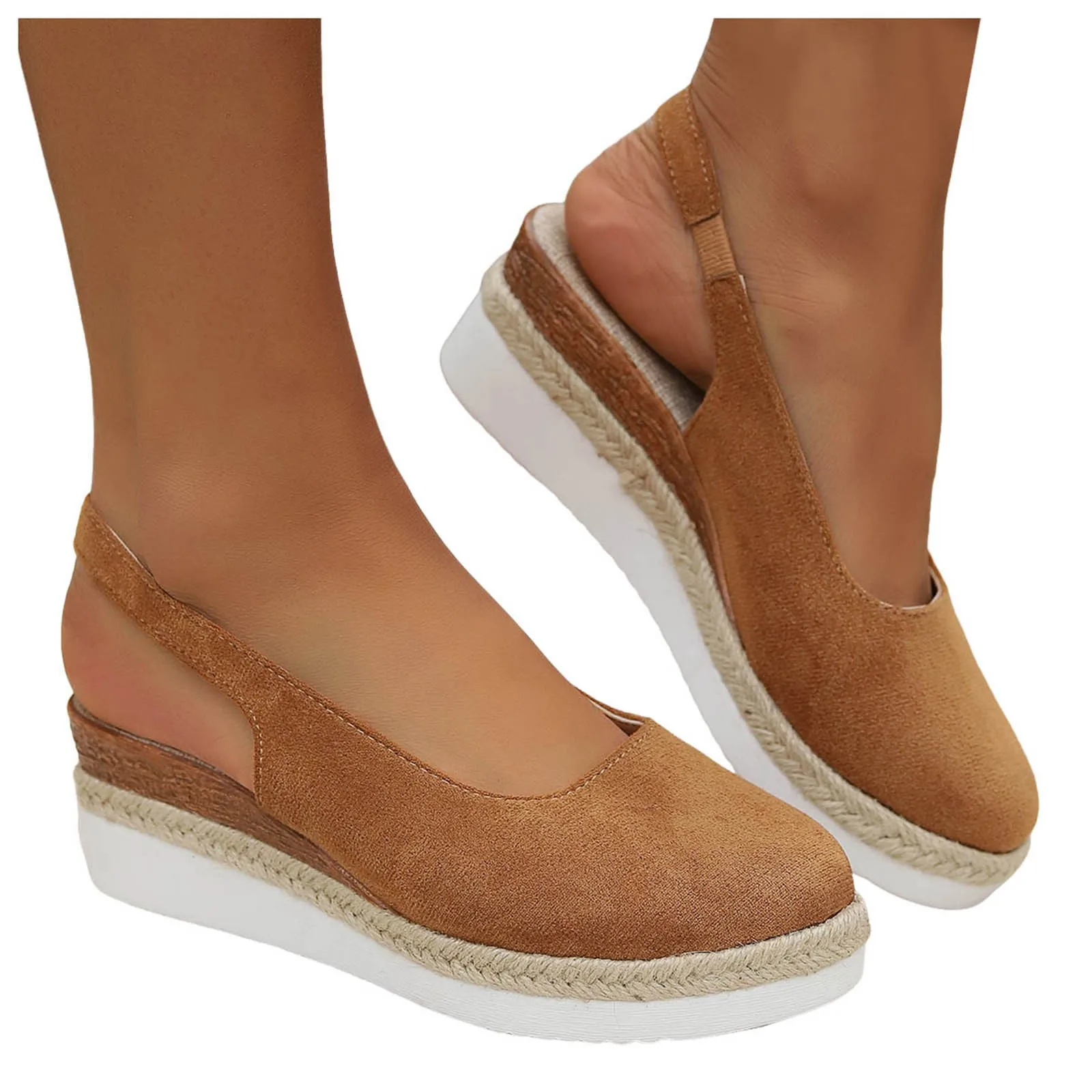 Platform Sandals Ins Style Women Braided Bohemian Casual Wedge Sandals Solid Color Wedge Sandals Sandalias De Mujer Verano 2024 12 Saafb612c72534b1b952e91214c5b3aact