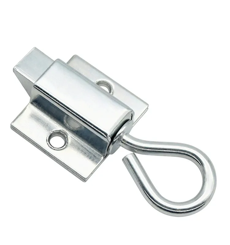 Carbon Steel Pull Ring Spring Door Bolt Latch Lock Window Gate Anti-theft Security Latch for Industrial Cabinet Hardware 1PCS door latch