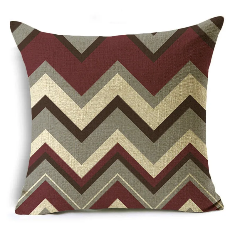 Cheap Couch Pillows Polyester Decorative Burgundy/Brown/Gray (Pillow Core  Not Included)