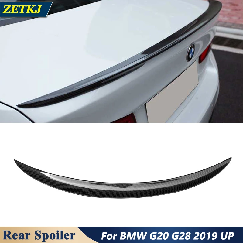 

Задний спойлер из настоящего углеродного волокна P Style, задний спойлер для крыла багажника для 3 серии G20 G28 2019 + модификация