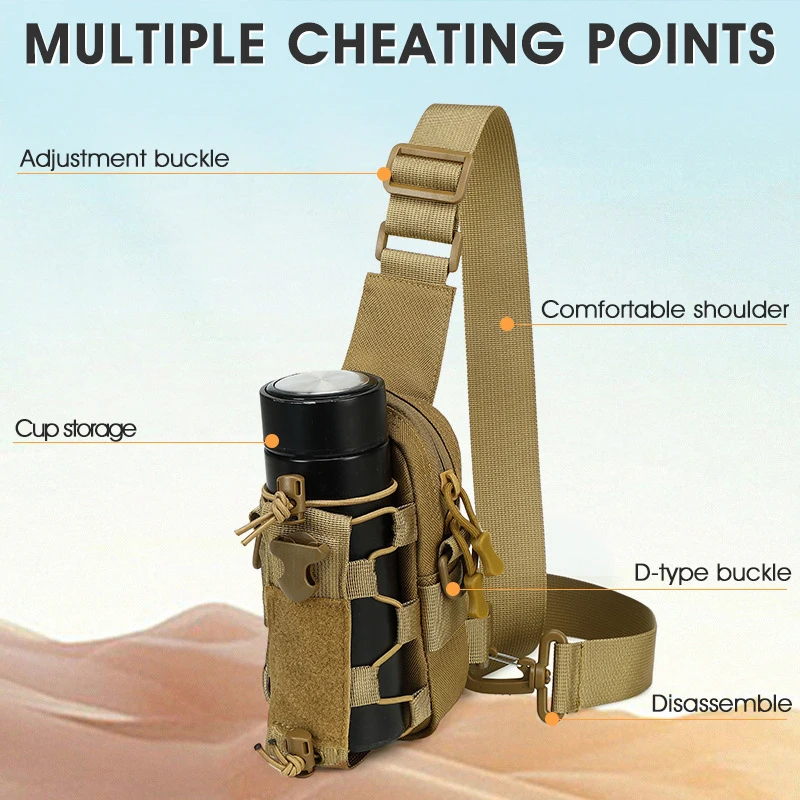 Waterproof Oxford Chest Bag for Hiking and Outdoor Activities