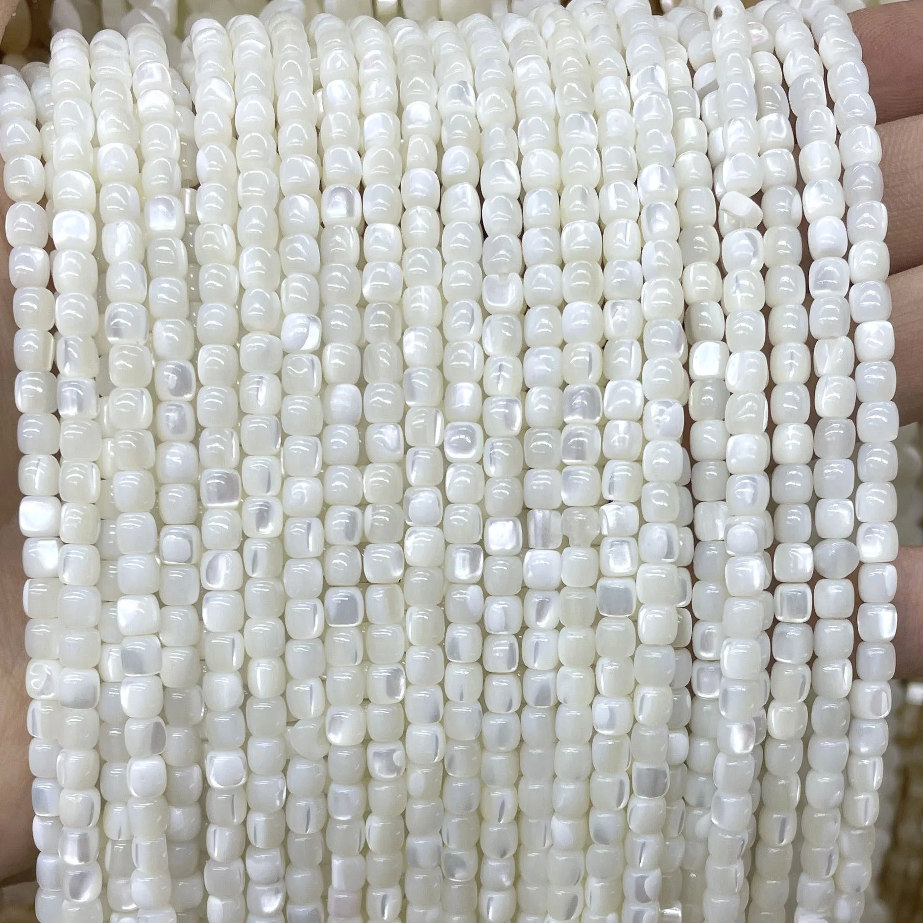 4 6 8MM 진주 걸레 쉘의 자연 흰색 어머니 보석에 대 한 느슨한 스페이서 비즈 DIY 귀 스 터 드 팔찌 목걸이  Accessorie 만들기-Freehip.co.kr