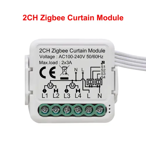 GIRIER Tuya ZigBee 3.0 Smart Curtain Switch Module for Roller Blinds Shutter Electric Motor 1/2 Gang Work with Alexa Google Home - Image 7