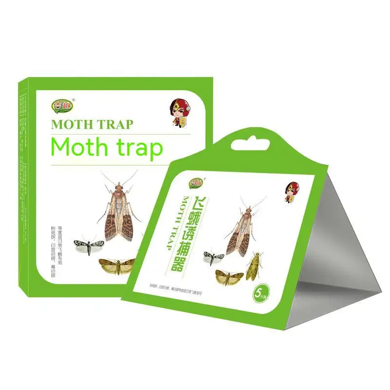 5pcs Moths Pheromone Killer Moth Pheromone Trap Clothes Pantry Food Sticky Glue Trap Pest Reject Fly Insects