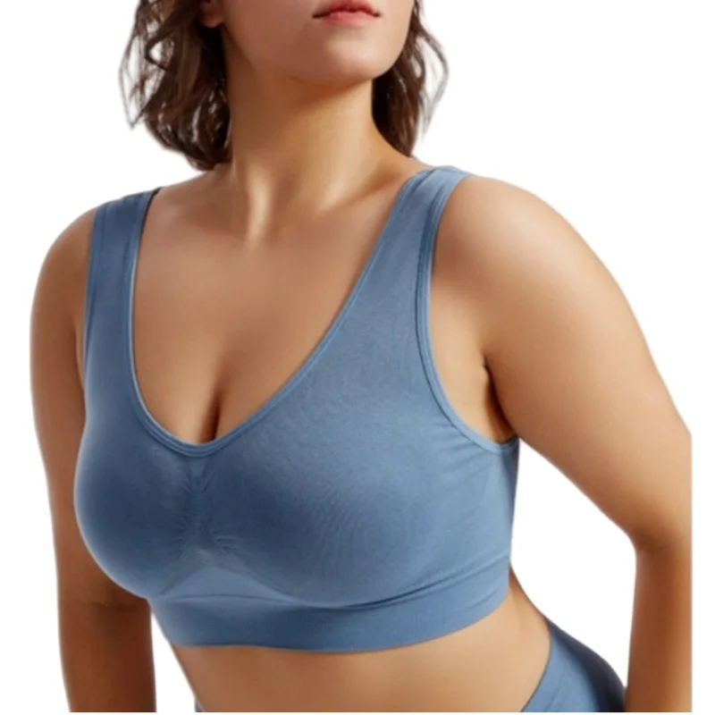 Seamless Sports Bras For Women Push-Up Bra Female Breathable Brassiere No Pads Bralette Solid Color Crop Top Sexy Lingerie S-5XL 5