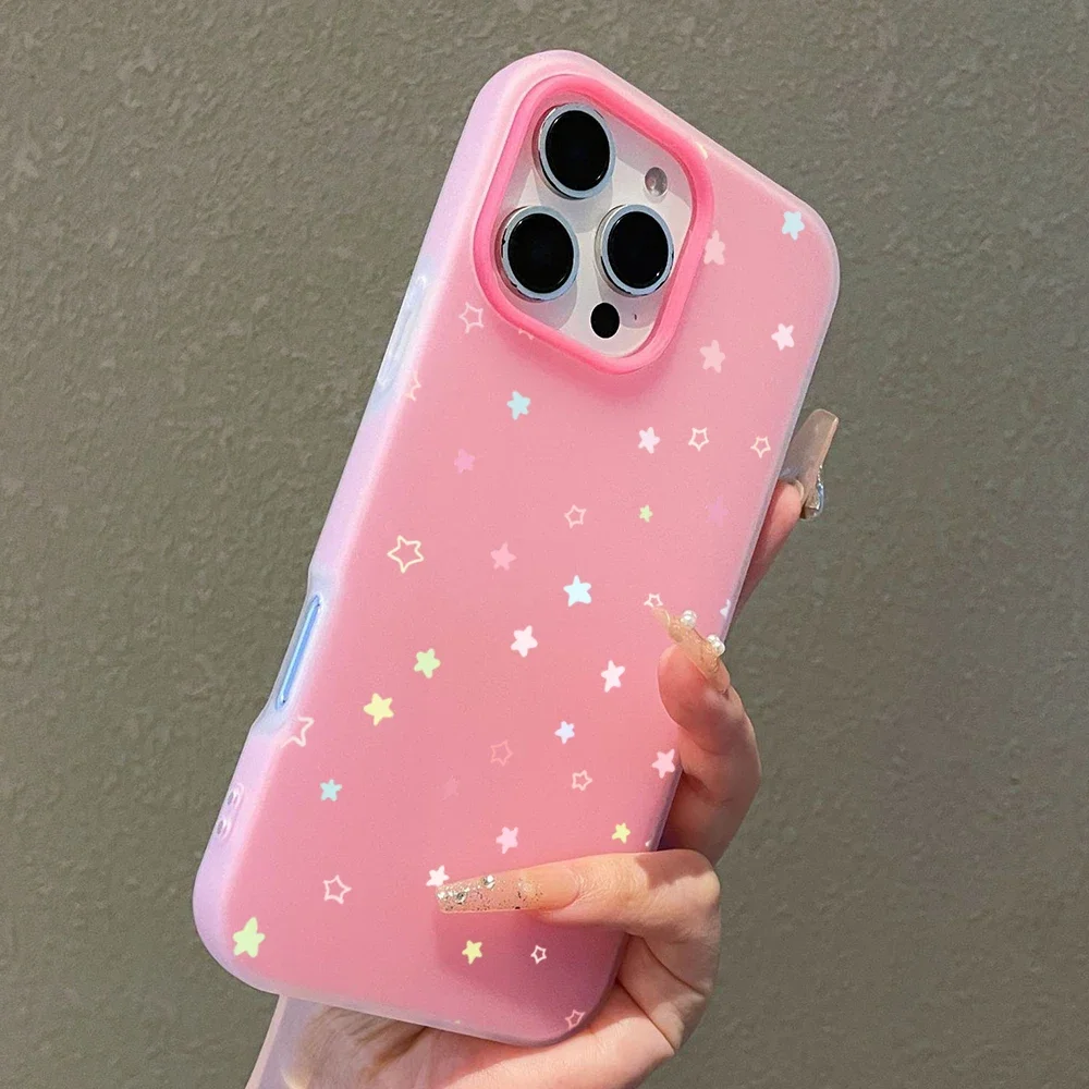 Cute Pastel Color Colorful Star Case For Samsung Galaxy S26 S25 S24 S23 Ultra S21 FE S22 Plus A57 A56 A55 A54 A34 A36 A35 Cover 1