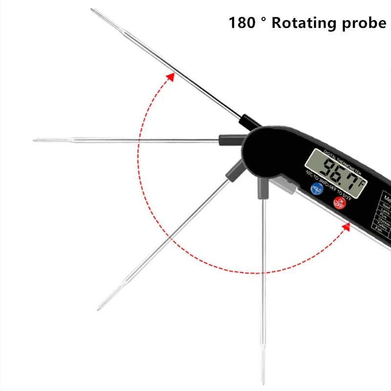Digital Thermometer Food Thermometer BBQ Thermometer Digital Kitchen Food Thermometer For Meat Water Milk Cooking Food Probe BBQ Electronic Oven Thermometer Kitchen Tools