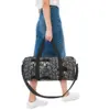 Goth Skull With Weird Flower Sports Bags Cool Training Gym Bag Large Retro Handbags Couple Design Waterproof Fitness Bag 5