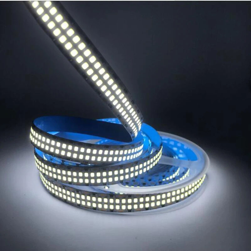 5m 초고휘도 12V 24V 이중열 LED 스트립 35w/m 624 LED/m 480 LED/m 240leds 3000k 4000k 6000k 플렉시블 LED 테이프 IP67 IP30