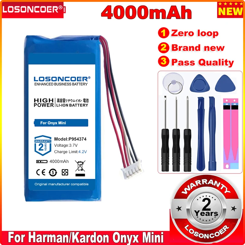 

LOSONCOER 0 Cycle 100% New 4000mAh Bluetooth Speaker Battery CP-HK07,P954374 for Harman/Kardon Onyx Mini