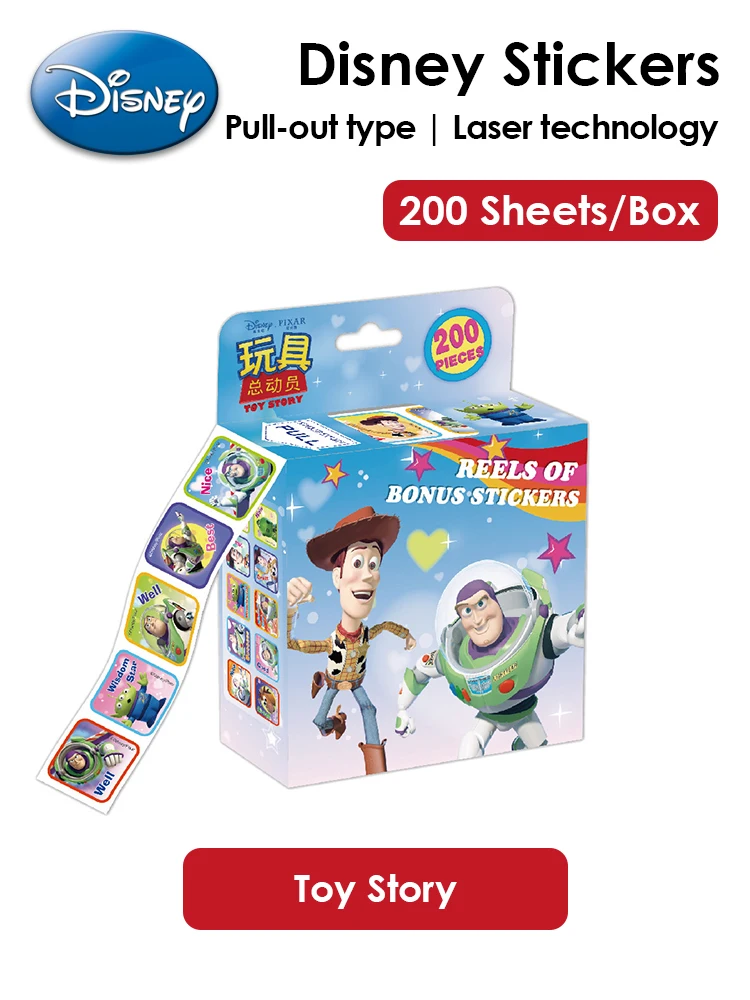 thumbnail image 1 of 200 pcs Disney Children Cartoon Stickers Pull Out Frozen Princess StIckers Cute Kawai Toy Present For Kids, 1 of 5