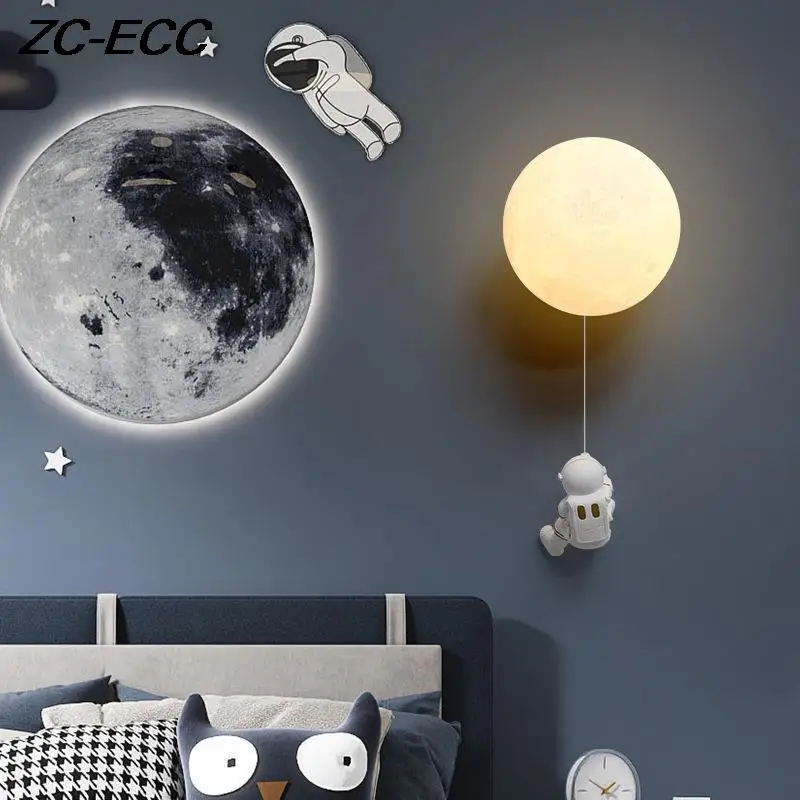 Lampada Da Parete Astronauta Per Bambini - Proiettore Stelle LED Per Cameretta, 3 Modalit&agrave; Colore