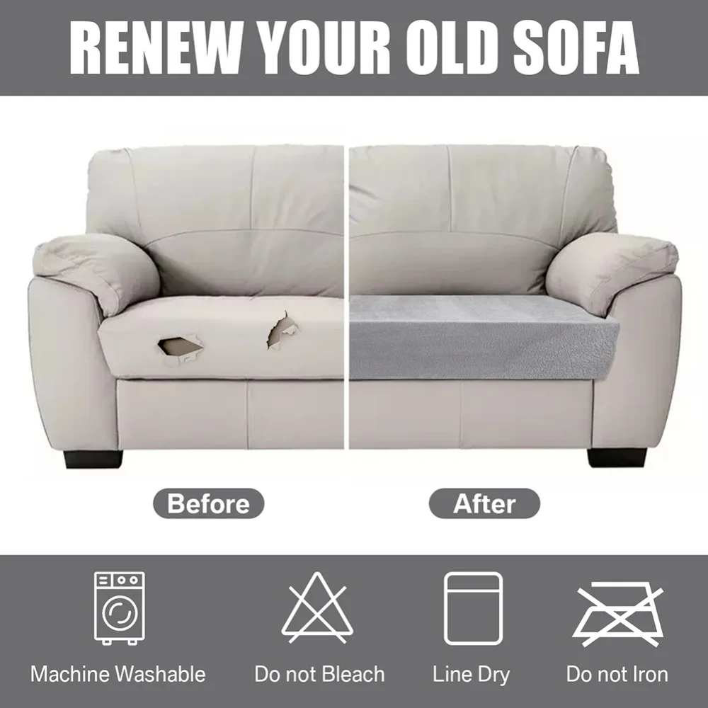 Sofa Cushion Covers Stretch Velvet Sofa Seat Cover Universal Non-Slip Elastic Couch Slipcovers Furniture Protector