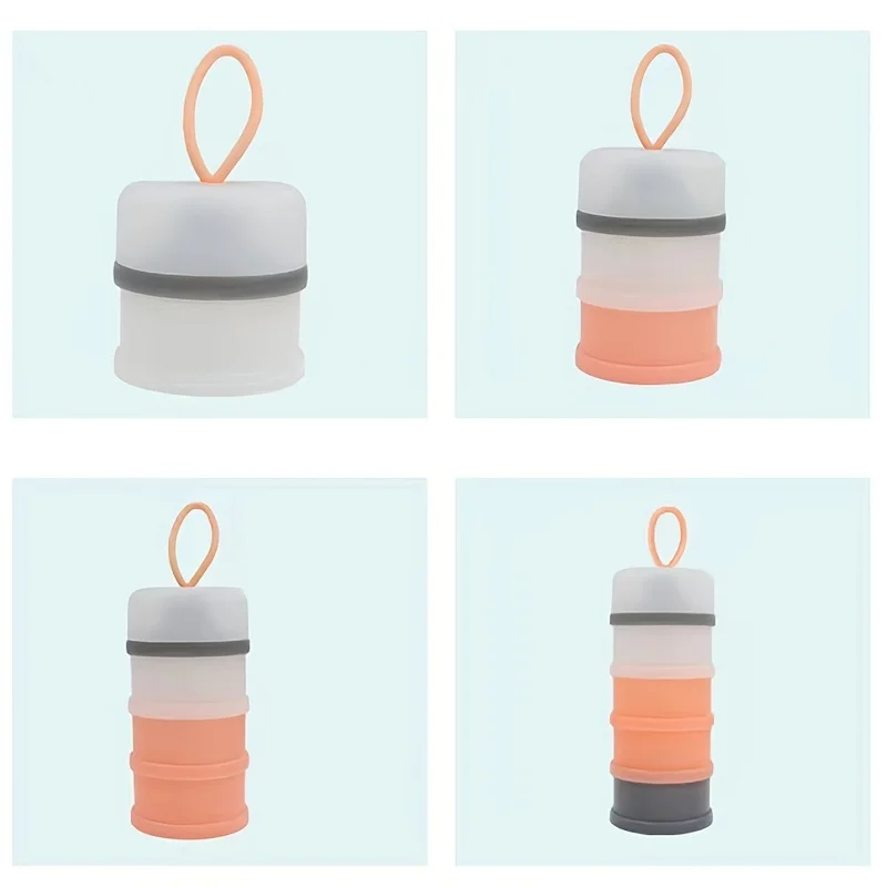 Portable Milk Powder Formula Dispenser Food Container Storage Feeding Boxes for Baby Kids Toddler 4 Grid milk powder storage box