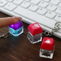 Luminous Fingertip Button Keychain Stress Relief Fidget Button Keycap Decompression Toy Finger Keyboard Antistress Fidget Toy 1