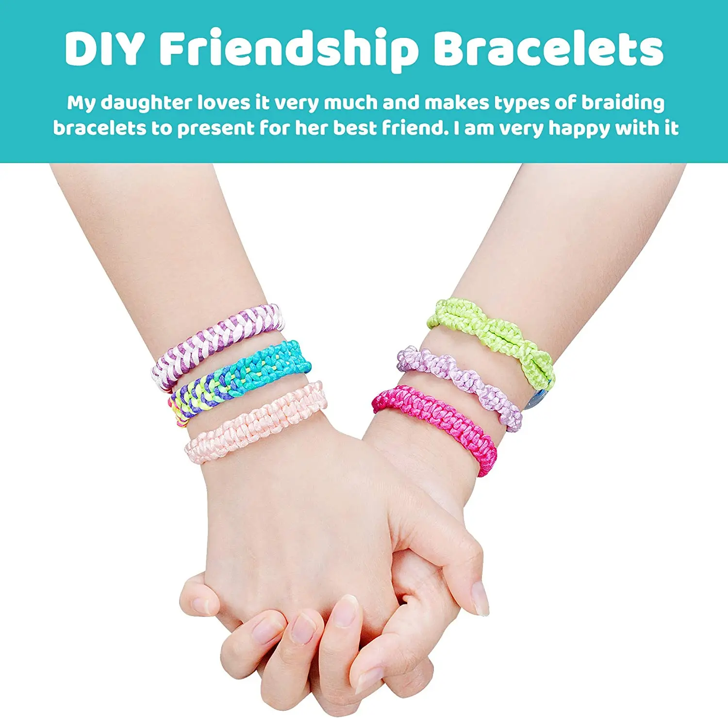 GILI Colorful Friendship Bracelet Making Kit for Girls age 6-12