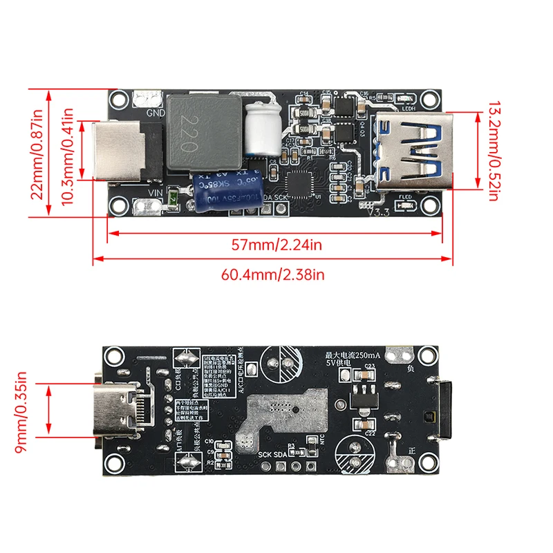 1pcs DC 6-30V 100W SW3518 Charging Module Vehicle Desktop Charger Motherboard Multi-Protocol High-Power Quick Charging Module