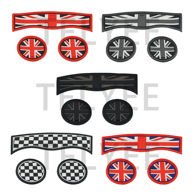 Union Jack Coffee Cushion Storage Groove Protect Coaster Car Cup Anti Slip Pad Mat For MINI Cooper F54 F55 F56 F60 Accessories