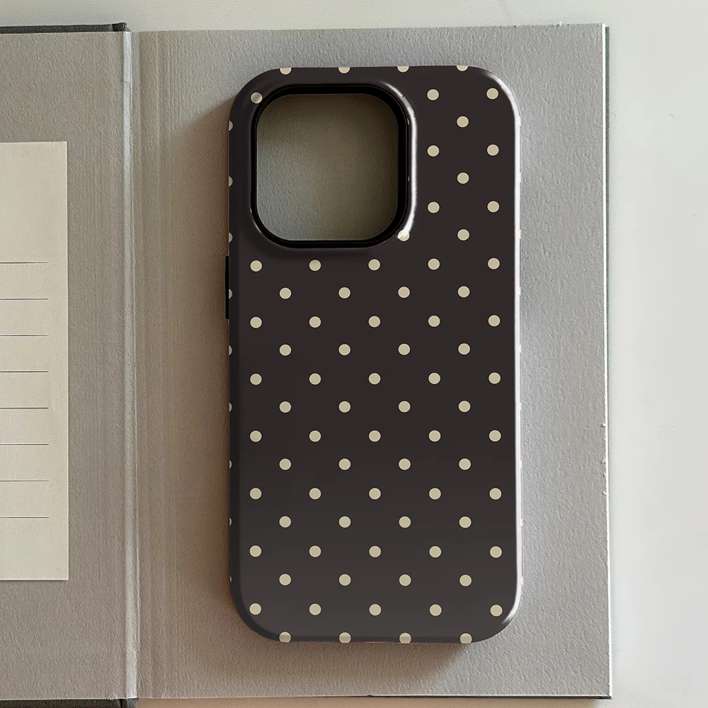 รูปสินค้า เคส iPhone ลายจุดสีขาว ใส่ได้หลายรุ่น