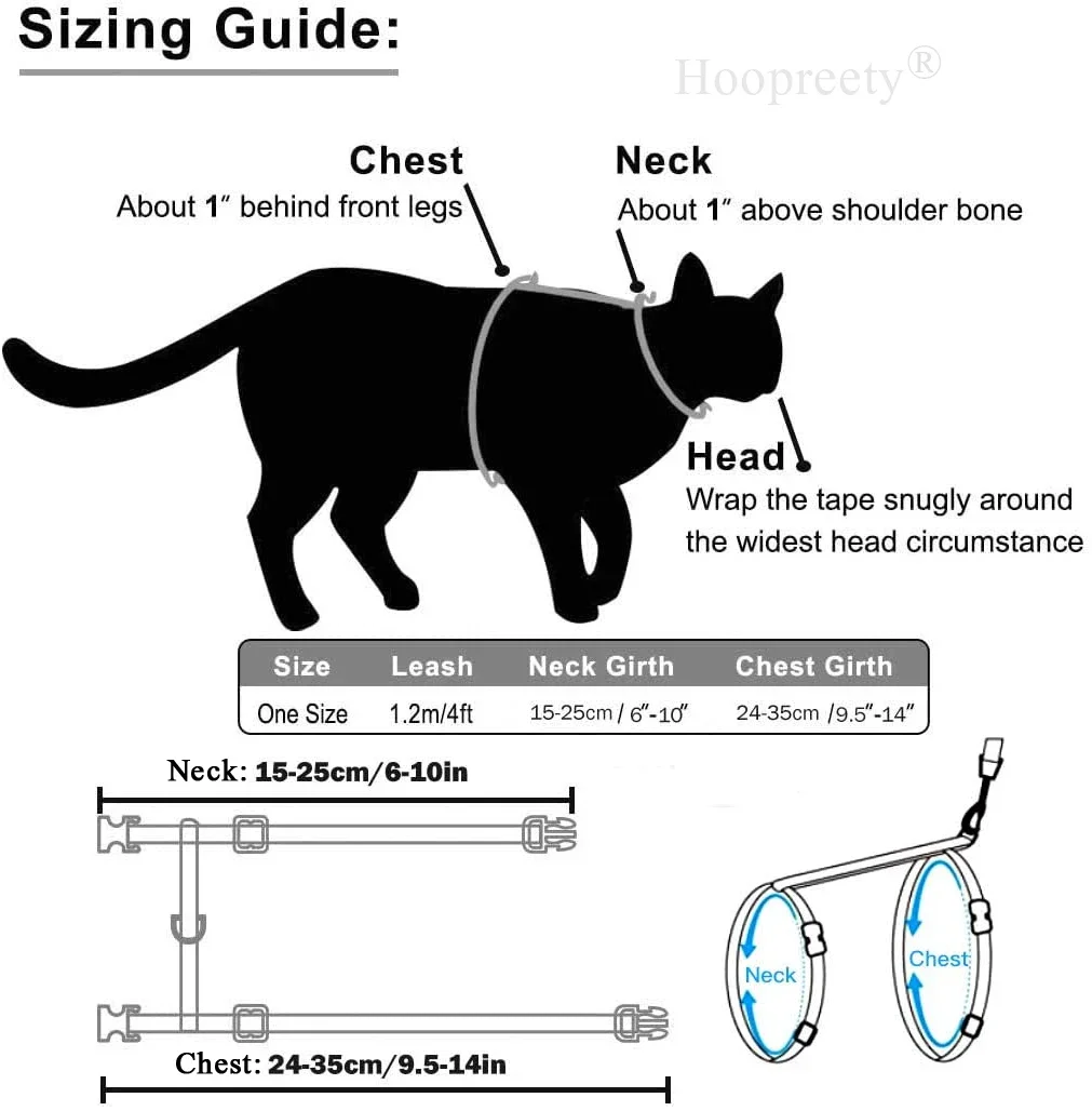 هريرة القط تسخير المقود مجموعة المشي الهروب برهان قابل للتعديل النايلون الرسن طوق تسخير للقطط جرو أرنب الحيوانات الأليفة الملحقات