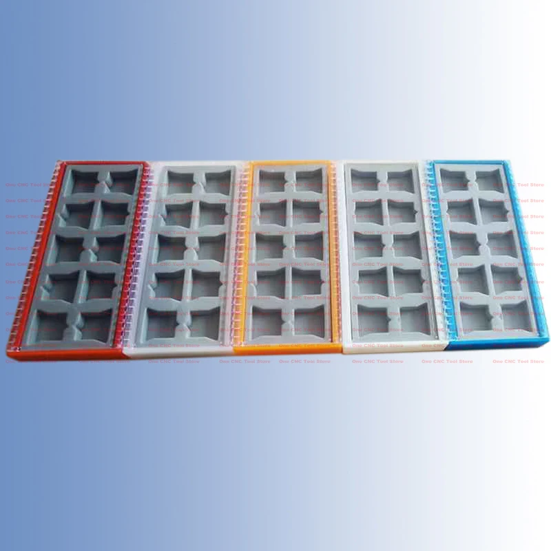 10/20/50pcs CNC 도구 포장 플라스틱 상자 초경 인서트 용 단면 톱니 모양의 사용 다이아몬드 CBN PCD 폼 빈 상자