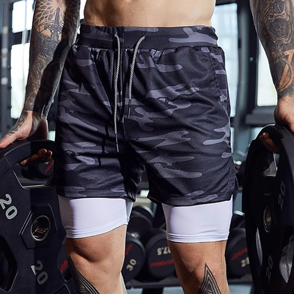 Summer Men Jogger Gym Shorts Men Casual Fitness Workout Running Shorts Quick-drying Men's Sports Shorts 6