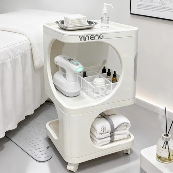  Carrello per salone INS e carrello per attrezzi per unghie portatile multi-livello per trucco per clinica spa di bellezza, supporto per rotelle estetico professionale