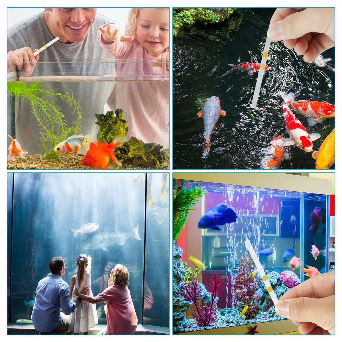 7-IN-1 Aquarium Test Strips Fish Tank Test Kit Freshwater Saltwater Aquarium Water For Fish Tank Pool nitrate