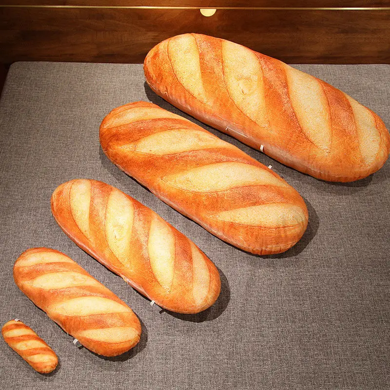 20-100cm Cute Simulation Bread Plush Toy Stuffed Food Baguette Long Sleeping Pillow Soft Doll Kawaii Christmas Gift for Children 2
