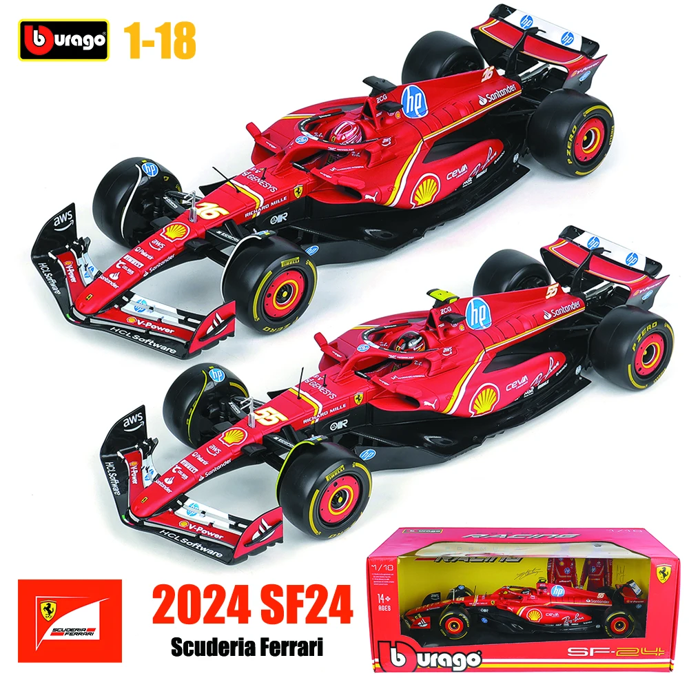Bburago 1:18 2024 SF24 F1 Ferrari Miami #16 Charles Leclerc