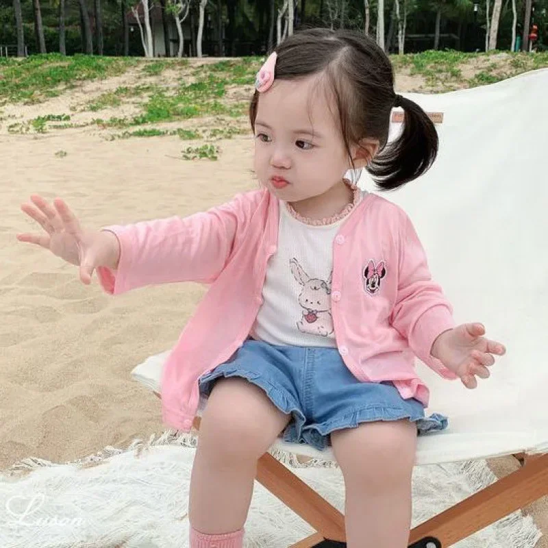  여아 여름 시원한 얇은 데님 의류 반바지 바지 청바지 아동 여아 캐주얼 반바지 아동용  속옷