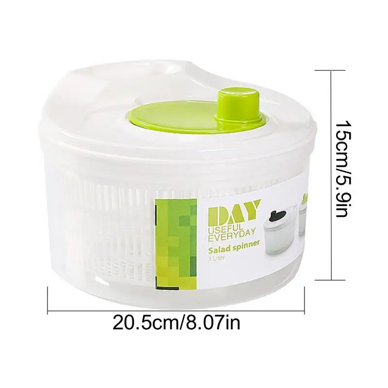 Salad Spinner Vegetable Lettuce Greens Dryer Washer Crisper Vegetable Centrifuge Salad Drying For Greens Kitchen Accessories