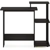 Efficient Home Laptop Notebook Computer Desk with Square Shelves, Espresso/Black 4