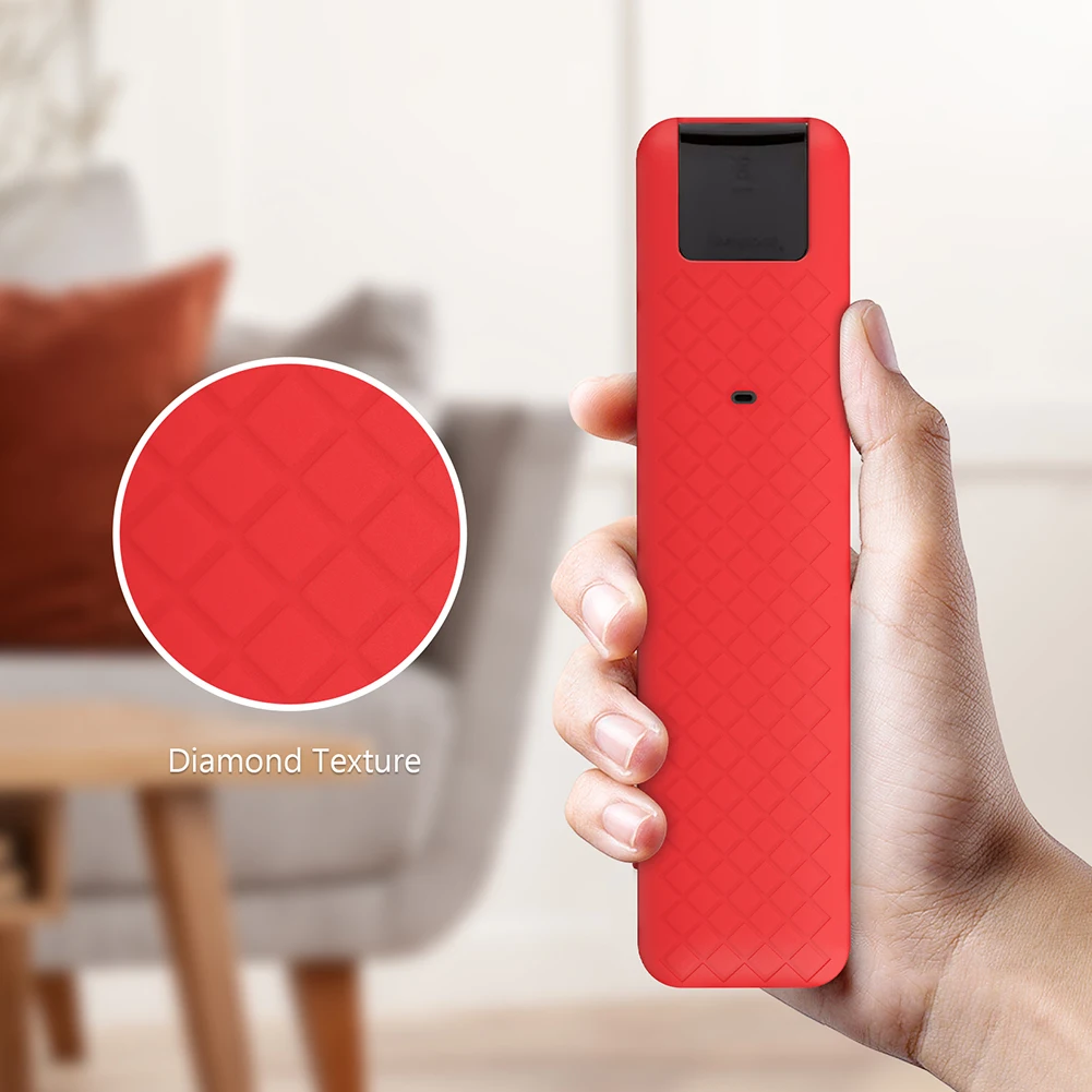 Silicone Anti-Slip Shockproof TV Remote Control Cover with Lanyard