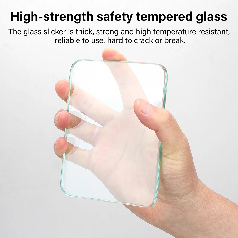 Leather Burnisher Tool Leather Burnisher Craft Tools Clear Tempered Glass Slicker for Burnishing Polishing Board Leather Finish Tokonole Gum Tool