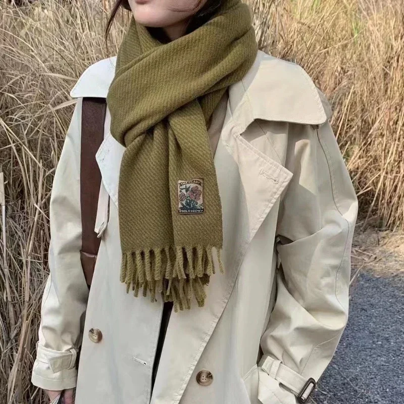 

2024 New Fashion Cashmere Winter Warm Wrap Women Luxruy Long Shawl Scarf Carriage Lady Double Side Soft Skin Bufanda Neckerchief
