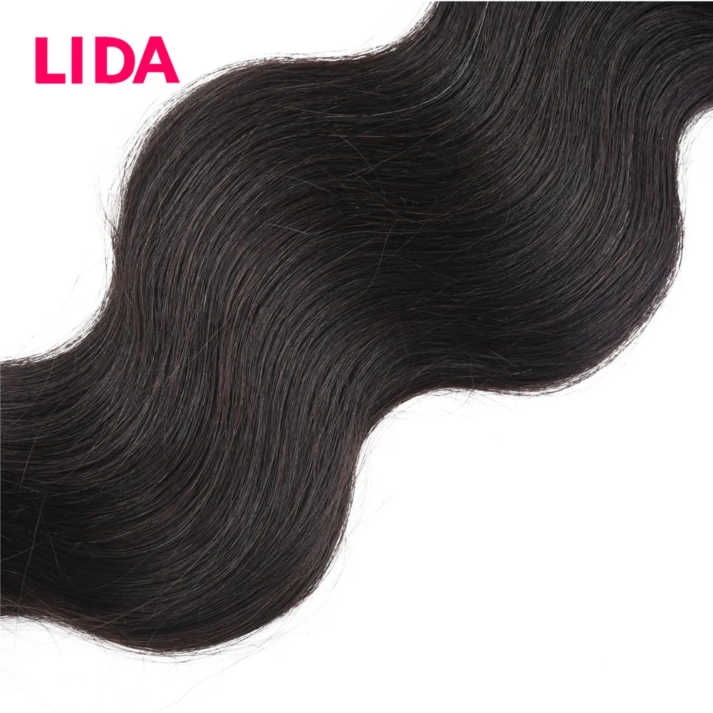 Lida Human Hair Body Wave Non-remy Chinese Hair Extensions 12-24inch Three Bundles Deal Wave Pieces
