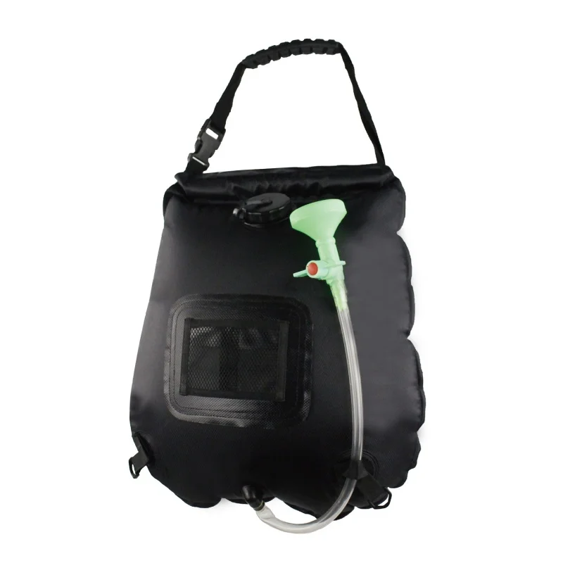 Solar Powered Heating Shower Bag, 20l Camping Shower Bag Movable Hose Switchable Head, Portable Travel