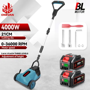 ONEVAN 36000RPM Brushless Tosaerba Elettrico Cordless Tagliaerba 3 Regolazione di Altezza Attrezzi Da Giardino Per Makita 18V Batteria Spille 1