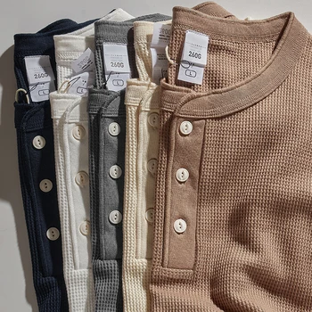 Men’s Waffle Henley Shirt 1