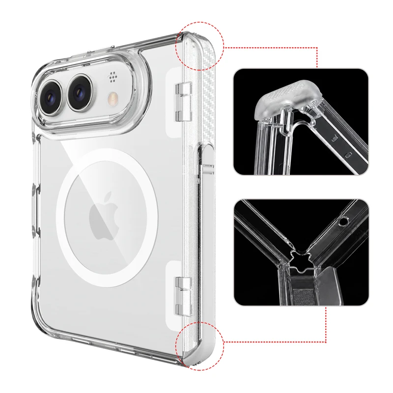 Duo Magnetic Crystal Clear Ultra-Slim Folding Case with Stand