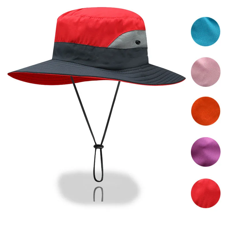 CAMOLAND Safari Sun Hats for Women Child Summer Bucket Hat Wide Brim UV  Protection Outdoor Hiking Fishing Hat for Female 2023 - AliExpress