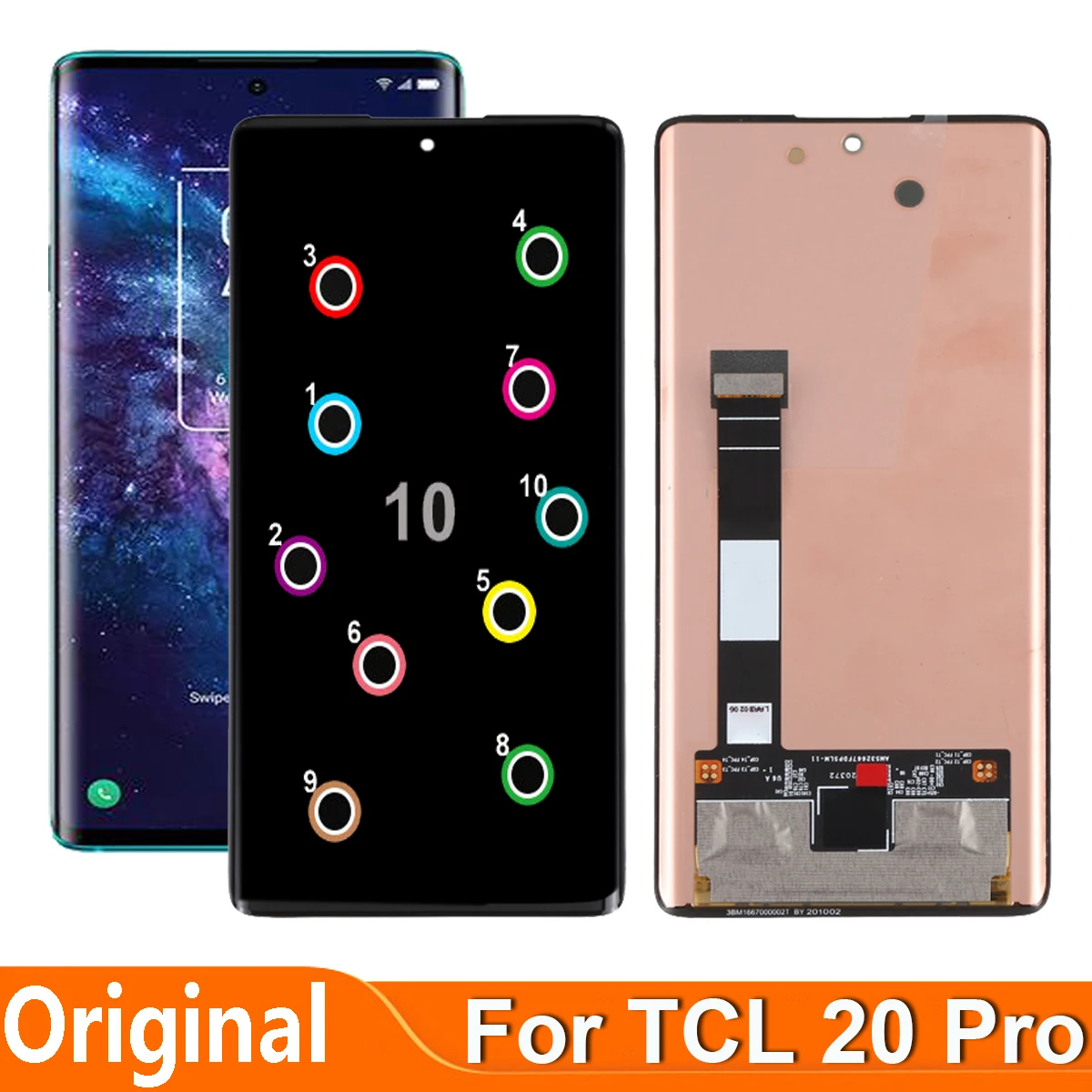 Original For TCL 20 Pro 5G T810H LCD Display Touch Screen Replacement Digitizer Assembly