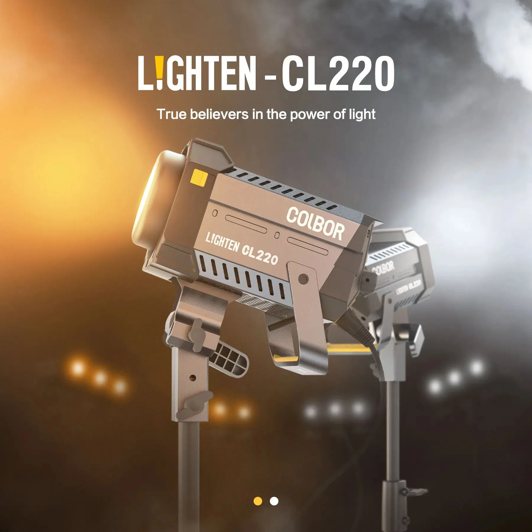 COLBOR CL220 CL220R CL220M 250W LED Video Light 2700-6500K CRI97+ COB Studio Light for Film Live Video Studio Photography