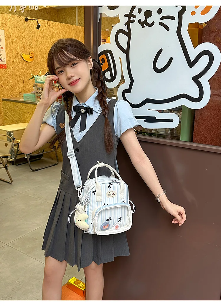 Kawaii Pastel Grid Harajuku Ita Tote Bag