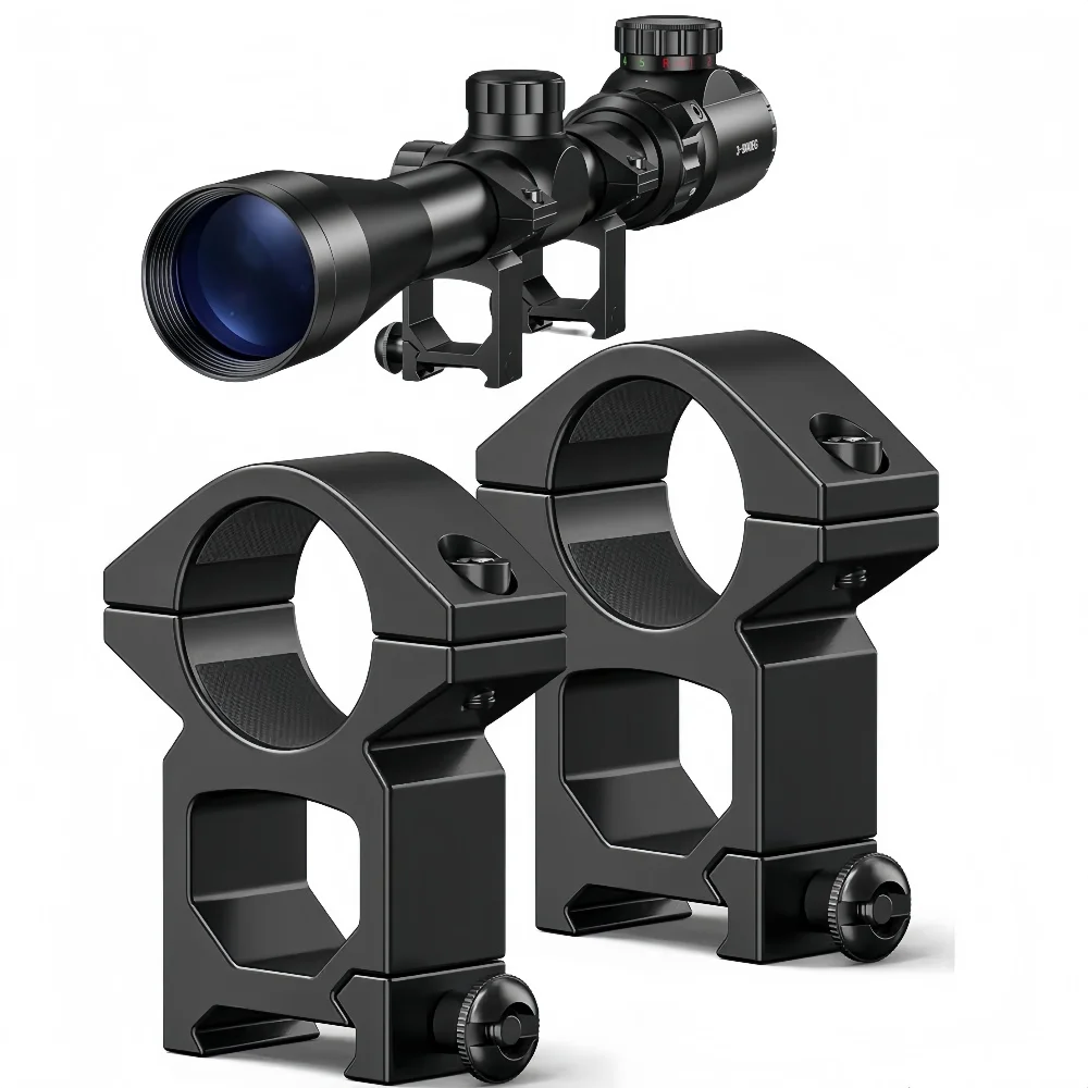 Hunting Rifle Scope Mounts Ring For Dia 25.4/30mm Tube Scopes 11/20mm Dovetail Picatinny Rail Tactical Flashlight Mount 2PCS