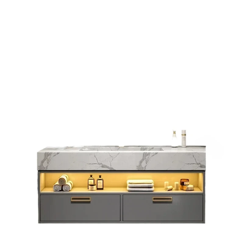 Bathroom Furniture Solid Wood Cabinet With Sink Wash Basin With And Mirror Vanity Toilet Simple Modern Washbasin